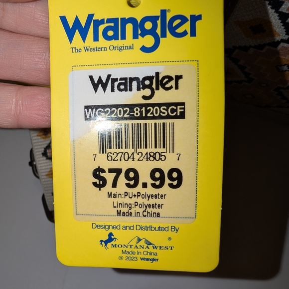 Women's Wrangler Aztec Boho Shoulder Tote Bag Purse NWT - Picture 10 of 11